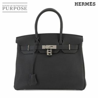 エルメス(Hermes)の未使用 展示品 エルメス HERMES バーキン30 ハンド バッグ トゴ ブラック T刻印 シルバー 金具 VLP 90237953(ハンドバッグ)