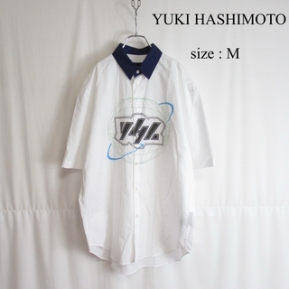 YUKI HASHIMOTO プリント デザイン クレリック ホワイト シャツ(シャツ)
