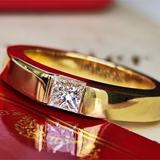 カルティエ(Cartier)のCartier カルティエ  タンクリング ダイヤモンド 9号(リング(指輪))