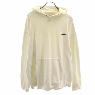 ナイキ(NIKE)のナイキ 90s 00s 白タグ オールド 長袖 スウェットパーカー L ホワイト系 NIKE 裏フリース メンズ(パーカー)