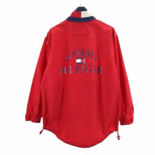 トミーヒルフィガー(TOMMY HILFIGER)のトミーヒルフィガー 90s オールド フラッグタグ ナイロンジャケット M レッド TOMMY HILFIGER レディース(ナイロンジャケット)