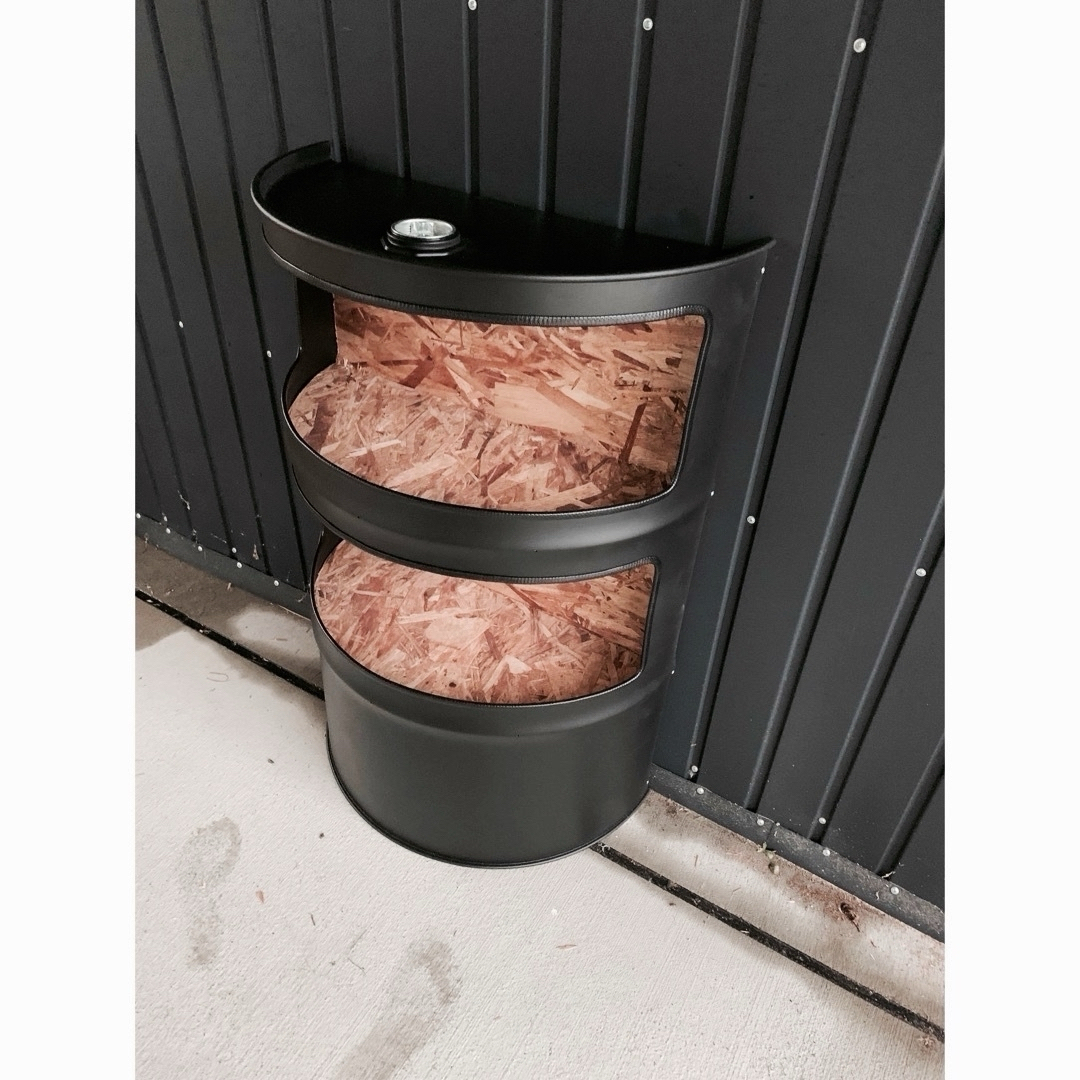ドラム缶リメイクラック(ブラック・2段) ドラム缶リメイクラック(ブラック・2段)