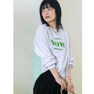 SLOBE IENA - エイミーロウ 2wayロゴ＆ボーダーTシャツ