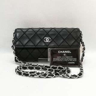 【美品級】CHANEL（シャネル）ワイルドステッチ　長財布　ななめがけ　ブラック