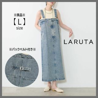 ナイスクラップ(NICE CLAUP)の美品【2024SS LARUTA】 サロペットスカート デニム カジュアル 夏(その他)