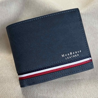 新品   財布  メンズ　ウォレット  ネイビー  折財布(折り財布)
