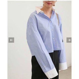 ドゥーズィエムクラス(DEUXIEME CLASSE)のDeuxieme Classe Cropped BDシャツ クレリック(シャツ/ブラウス(長袖/七分))