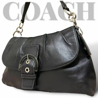 コーチ(COACH)の極美品 コーチ　ショルダーバッグ　アクセサリーポーチ　レザー　肩掛け　ロゴ金具(ショルダーバッグ)