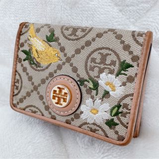 Tory Burch - 希少✨TORY BURTH トリーバーチ　三つ折り財布　鳥　総柄　コンパクト