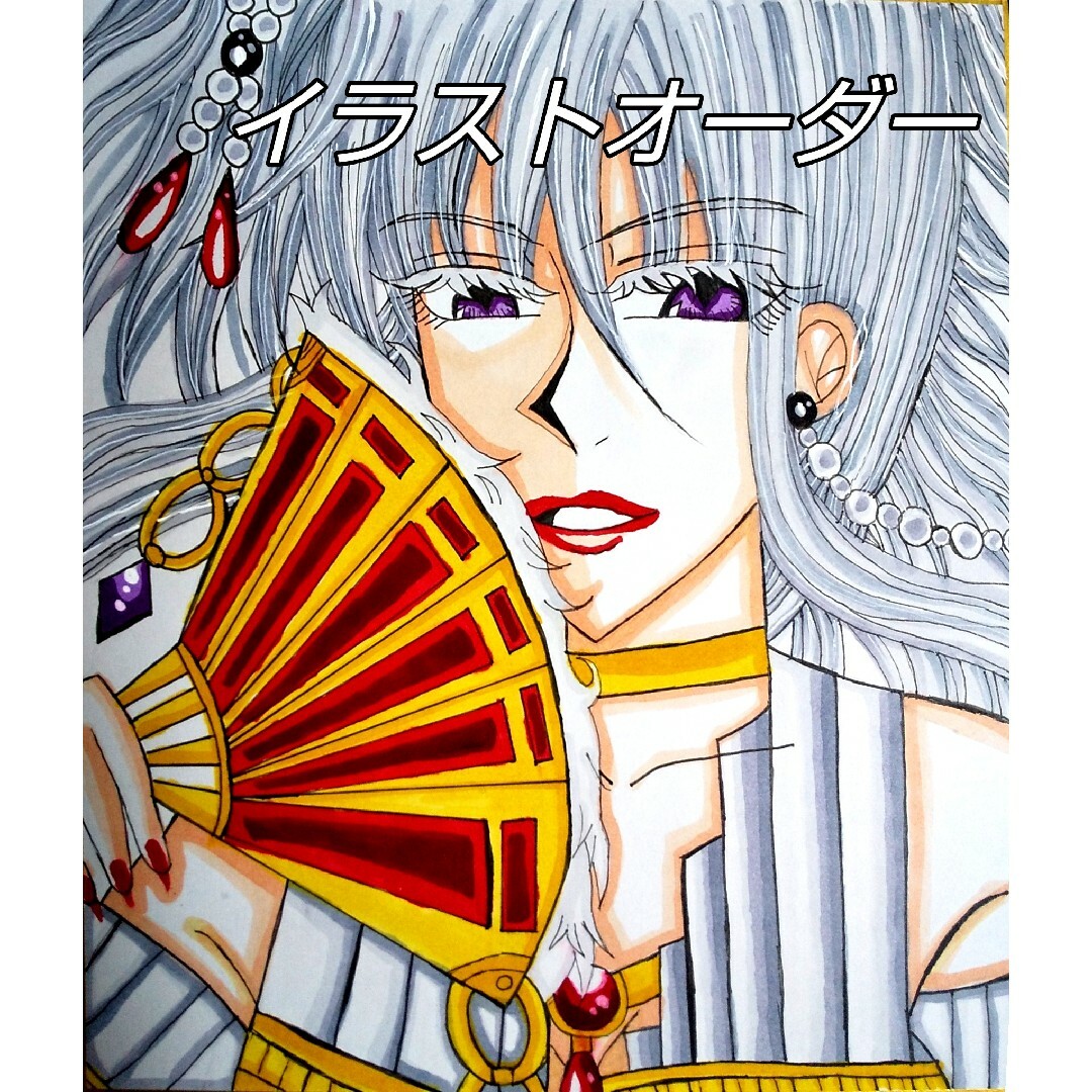 手描きイラスト✨✨【イラストオーダー 色紙 ケント紙】の通販 手描きイラスト✨✨【イラストオーダー 色紙 ケント紙】の通販