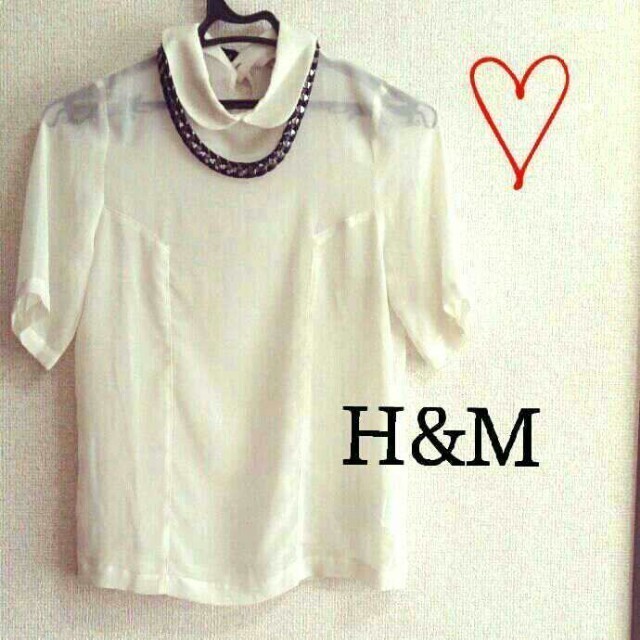 H&M(エイチアンドエム)の今季ﾄﾚﾝﾄﾞ♪シースルーブラウスH&M レディースのトップス(カットソー(半袖/袖なし))の商品写真