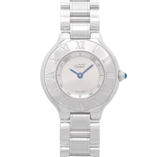 カルティエ(Cartier)のカルティエ マスト21 W10109T2 ステンレス SS クオーツ 腕時計 シルバー レディース 40802094938【中古】【アラモード】(腕時計)