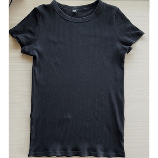 ユニクロ(UNIQLO)のユニクロ リブ半袖TシャツMサイズ(Tシャツ(半袖/袖なし))