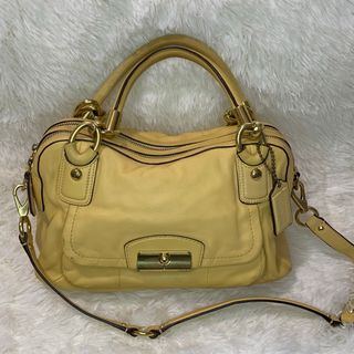 コーチ(COACH)の13 COACH 2way ショルダーバッグ　ダブルジップ　オールレザー(ショルダーバッグ)