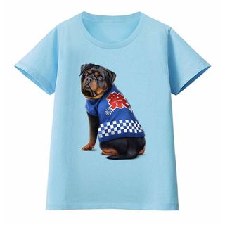 ロットワイラー 犬 いぬ 法被 夏祭り 花火 半袖 Tシャツ メンズ レディース(Tシャツ(半袖/袖なし))