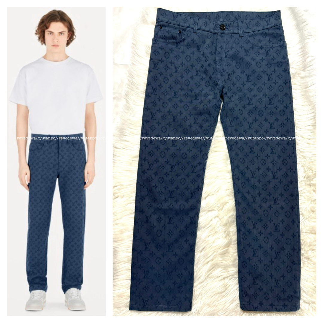 LOUIS VUITTON - 本物 極美品 ルイヴィトン 総モノグラム デニム LOUIS VUITTON - 本物 極美品 ルイヴィトン 総モノグラム デニム