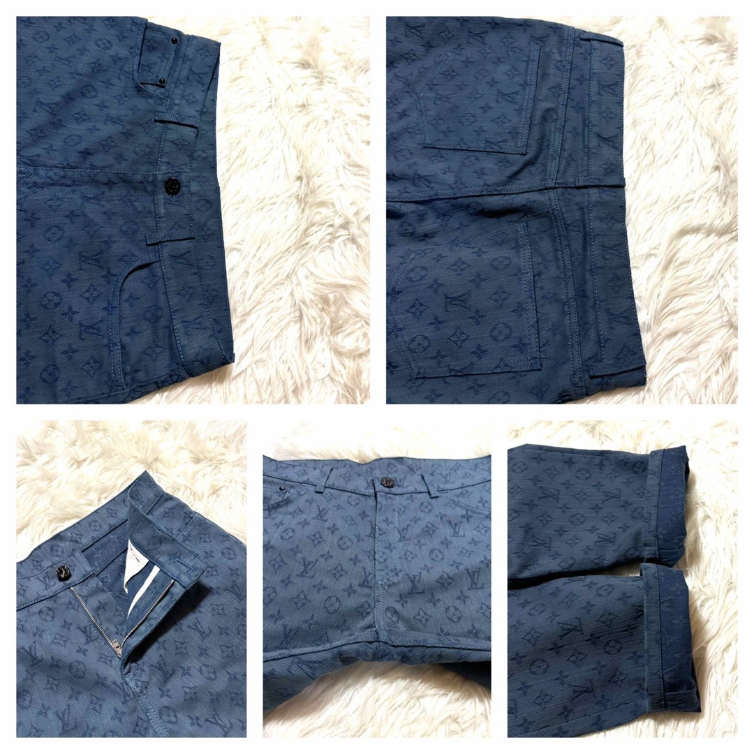 LOUIS VUITTON - 本物 極美品 ルイヴィトン 総モノグラム デニム LOUIS VUITTON - 本物 極美品 ルイヴィトン 総モノグラム デニム