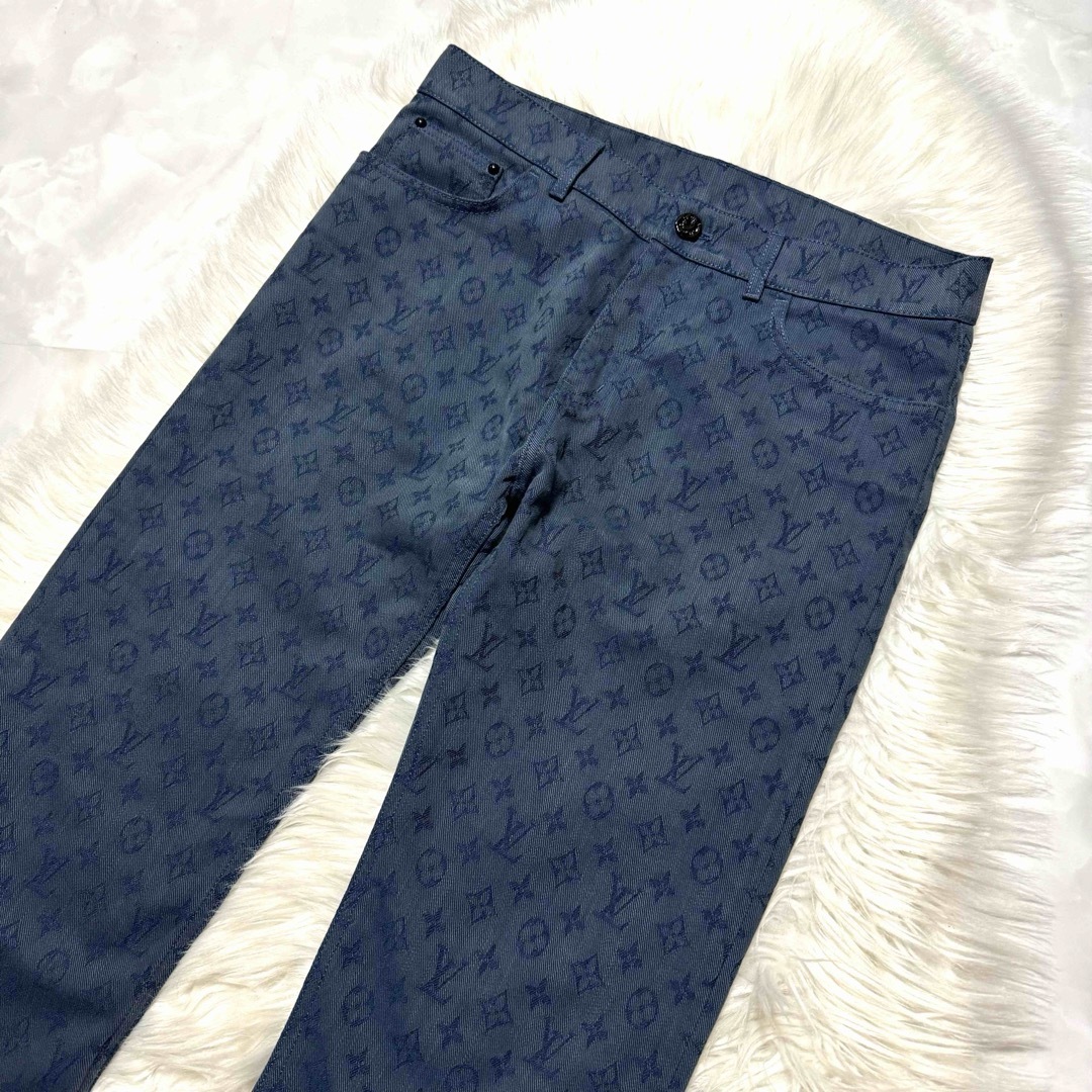 LOUIS VUITTON - 本物 極美品 ルイヴィトン 総モノグラム デニム LOUIS VUITTON - 本物 極美品 ルイヴィトン 総モノグラム デニム