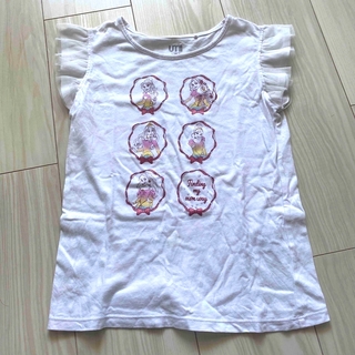 ユニクロ(UNIQLO)のプリンセスTシャツ  120cm  ユニクロ(Tシャツ/カットソー)