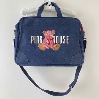 ピンクハウス(PINK HOUSE)のピンクハウス　ギンガムチェックくま　テディベア　ショルダーバッグ(ショルダーバッグ)