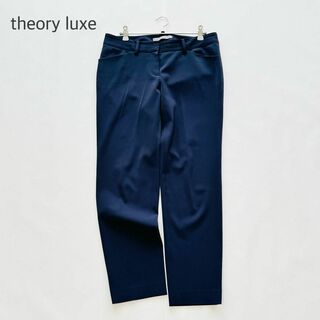 セオリーリュクス(Theory luxe)のセオリーリュクス スラックス カジュアルパンツ クロップド ネイビー 40サイズ(カジュアルパンツ)