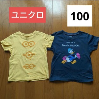 ユニクロ(UNIQLO)の半袖Tシャツ　100 ユニクロ　ドナルド　ミニオン(Tシャツ/カットソー)