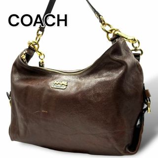 コーチ(COACH)のCOACH コーチ　ハンドバッグ　ショルダーバッグ　ブラウン　レザー　B009(ショルダーバッグ)