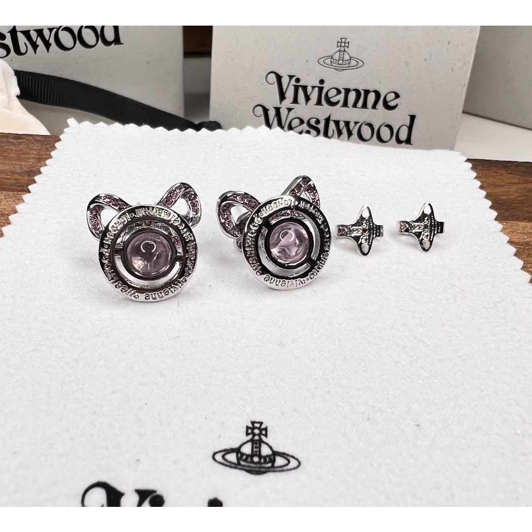 22新作☆vivienne westwood☆OCTAVIE リボン&オーブ ピアス