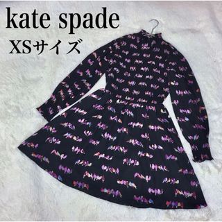 ケイトスペードニューヨーク(kate spade new york)の美品 kate spade ワンピース LOVE BIRD SMOCKED(ひざ丈ワンピース)