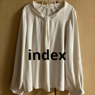 INDEX - INDEX　ボウタイ風　ブラウス