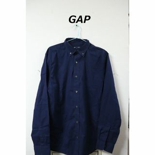 ギャップ(GAP)のプロフ必読GAP BD長袖シャツネイビー/老舗シンプル良品重宝(シャツ)