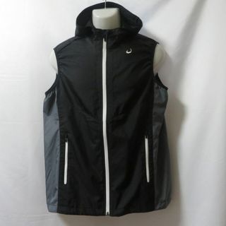 ナイキ(NIKE)の【中古】 【送料無料】 古着 メンズL NIKE/ナイキ ベスト ウインドブレーカー ベスト ジップ フード トレーニングウェア ブラック/グレー 477518-010(その他)