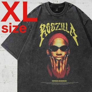 Rodman　デニスロッドマン　RODZILLA　ラップTシャツ　ブラック　XL(Tシャツ/カットソー(半袖/袖なし))