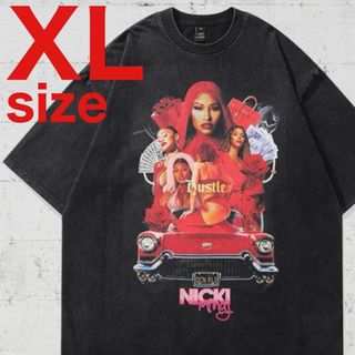 【希少】Nicki Minaj　ニッキー　レッド　ラップTシャツ　ブラック　XL(Tシャツ/カットソー(半袖/袖なし))