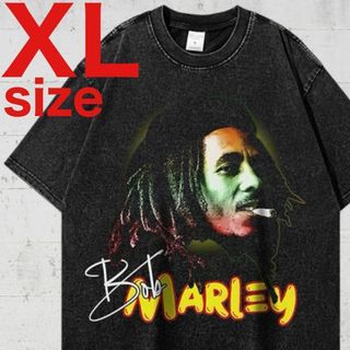 BOB MARLEY　ボブ　マーリー　レゲエ　ラップ　Tシャツ　ブラック　XL(Tシャツ/カットソー(半袖/袖なし))