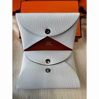 エルメス(Hermes)の新品！エルメス　ガルブィ　カードケース名刺入れ希少色ブルームリュウムバイカラー(コインケース)