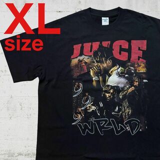 Juice Wrld　ジュースワールド　WRLD　ラップTシャツ　XL　ブラック(Tシャツ/カットソー(半袖/袖なし))