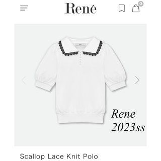 ルネ(René)のRene♡ 2023年 スカラップレースニットトップス(カットソー(半袖/袖なし))