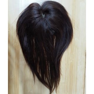 難あり　毛量多め　ヘアピース　モカブラウン(その他)