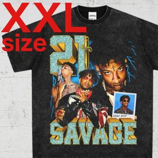 【希少】21Savage　21サヴェージ　半袖　Tシャツ　ブラック　XXL(Tシャツ/カットソー(半袖/袖なし))