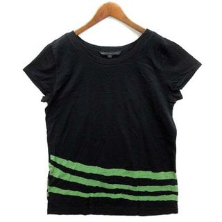 マークバイマークジェイコブス(MARC BY MARC JACOBS)のマークバイマークジェイコブス Tシャツ チュニック丈 手描きライン半袖 黒 M(Tシャツ(半袖/袖なし))