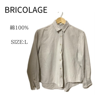 100054※BRICOLAGE　ブリコラージュ　シャツ　レディース　綿(シャツ/ブラウス(長袖/七分))