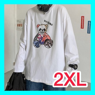 ビッグサイズ　ビッグシルエット　2XL　ロンT　プリント　メンズ　長袖(Tシャツ/カットソー(七分/長袖))