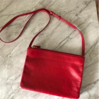 セリーヌ(celine)のceline セリーヌ　トリオ　ラージ　赤レッド　正規品　ショルダーバッグ　(ショルダーバッグ)