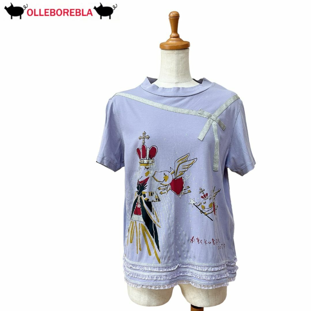 ALBEROBELLO - 【OLLEBOREBLA】半袖Tシャツ/ぶたちゃん/ビーズ★アルベロベロ※難あり