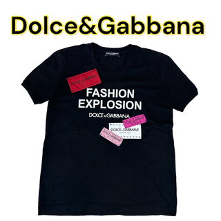 ドルチェアンドガッバーナ(DOLCE&GABBANA)のDOLCE&GABBANAドルチェ＆ガッバーナ 　Tシャツ 38 ブラック(Tシャツ(半袖/袖なし))