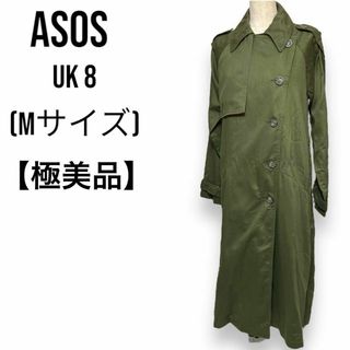 エイソス(asos)のASOS ミリタリー トレンチコート ロングコート 新品 薄手コート かっこいい(トレンチコート)