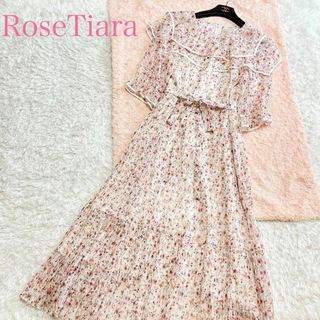 ローズティアラ(Rose Tiara)のタグ付 ローズティアラ ロングワンピース マキシ丈 総プリーツ 42 XL(ロングワンピース/マキシワンピース)