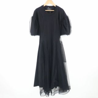 美品 Simone Rocha シモーネロシャ ワンピース XS コットン100％ 半袖 ロング丈 レース フレア レディース AT367A53 (ミニワンピース)