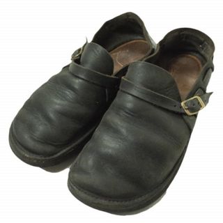 AURORA SHOES オーロラシューズ MIDDLE ENGLISH ミドル イングリッシュ US8D(26cm) ブラック レザー スリッポン シューズ【中古】【AURORA SHOES】(スリッポン/モカシン)